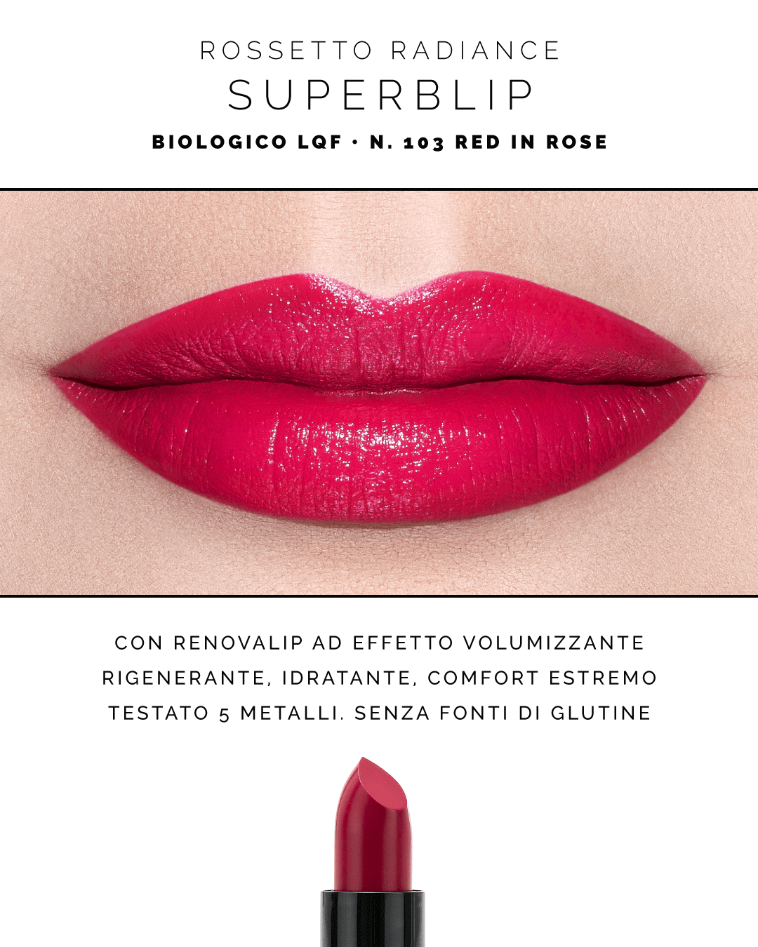 Rouge à lèvres Superbe sur les Lèvres le Rouge de la Rose
