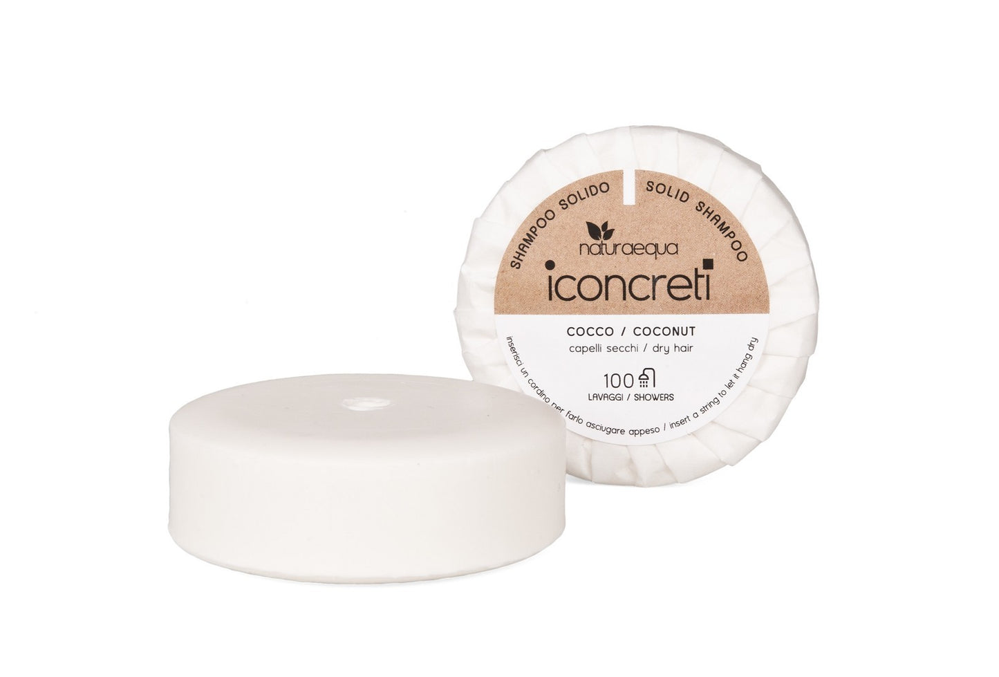 Shampooing solide à la noix de coco - cheveux secs et traités