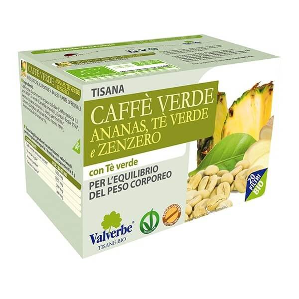 Tisane café vert, ananas, thé vert et gingembre