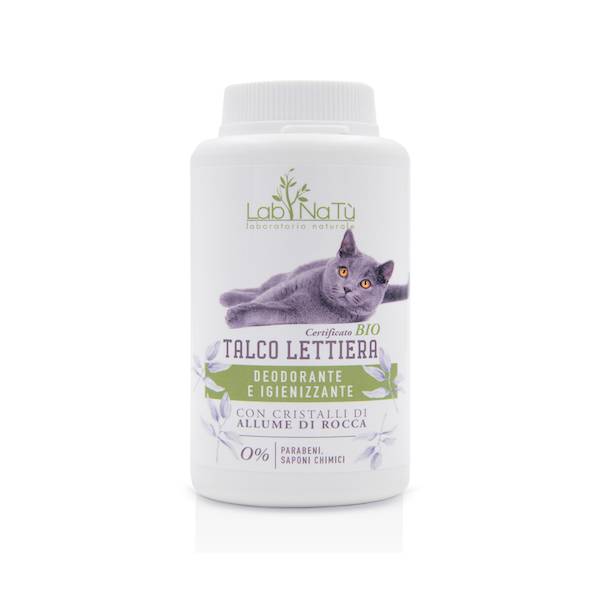 Talc anti-odeur naturelle pour litière du chat