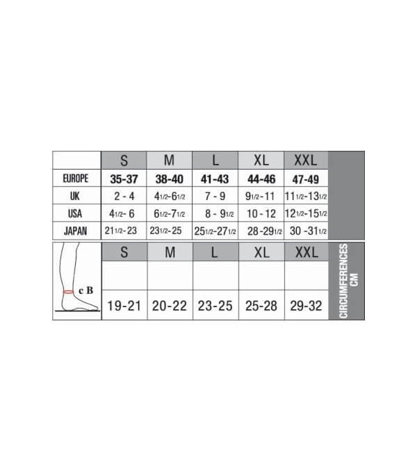 Chaussette de compression Graduée noire Unisexe taille 3L