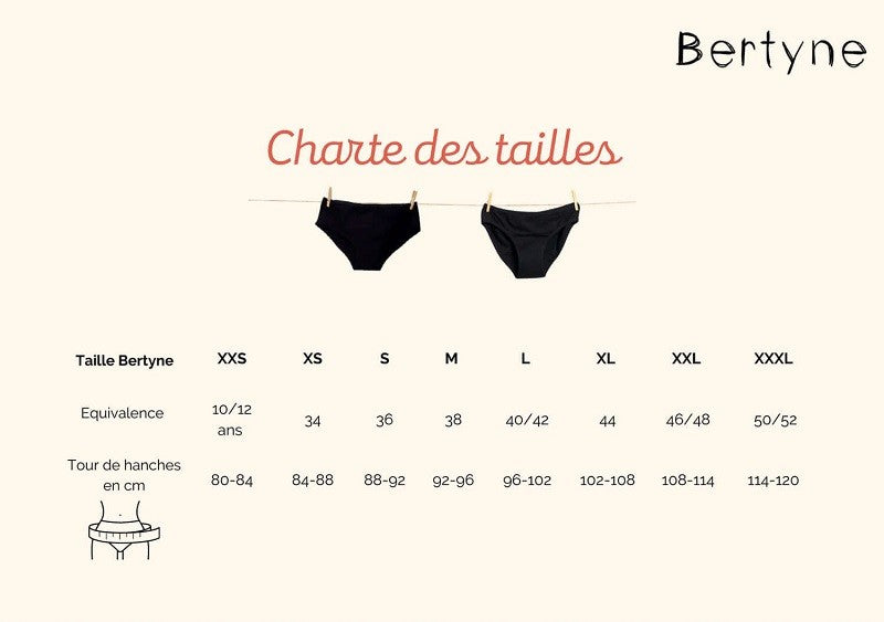 Culotte Menstruelle Noire-Taille X