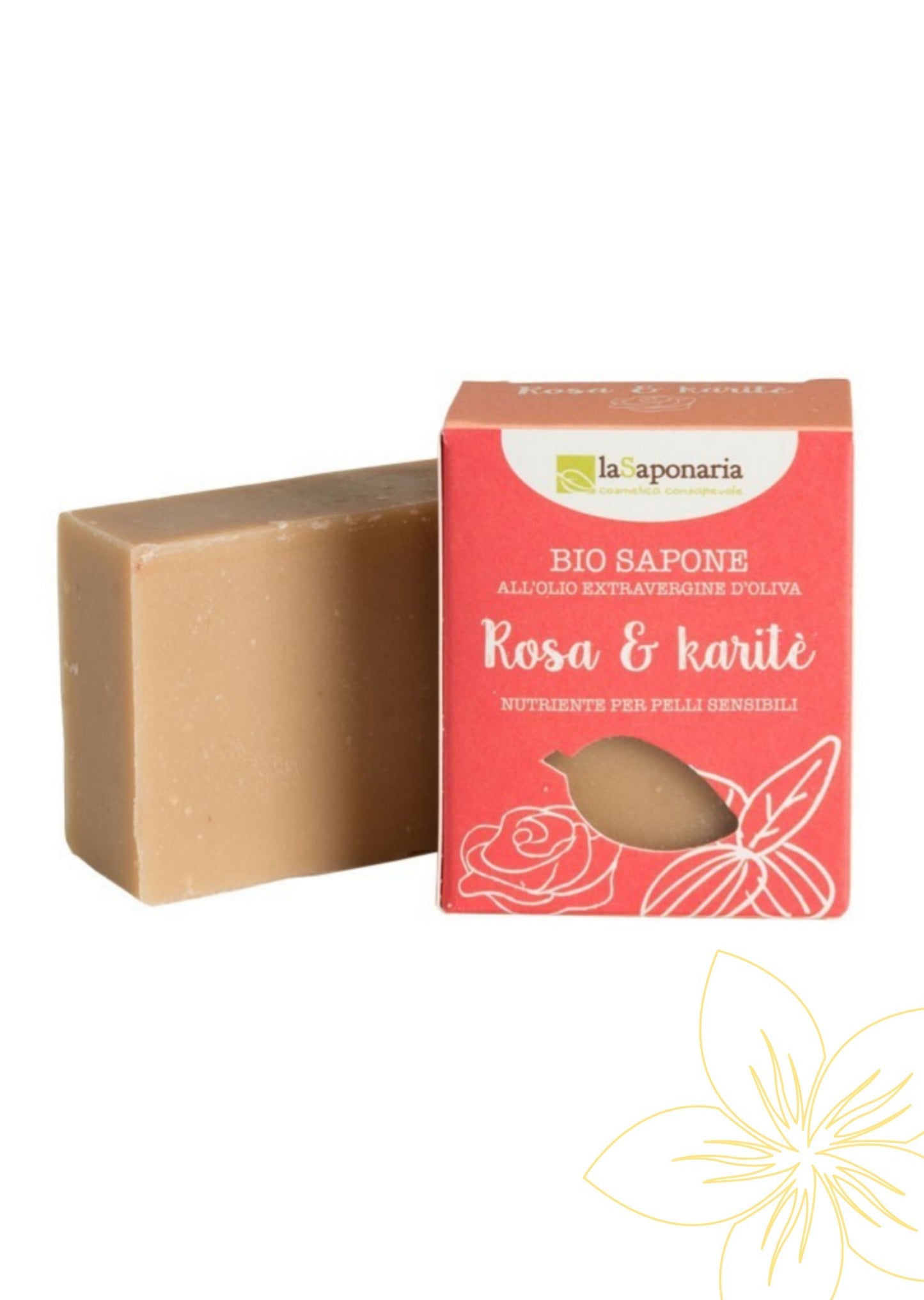 Savon Bio Délicat Rose et Beurre de Karité