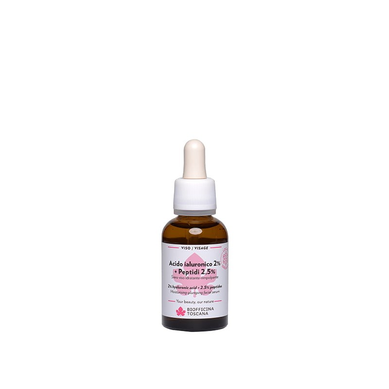 Sérum Visage Hydratant et repulpant - Acide Hyaluronique 2% + peptides 2,5%
