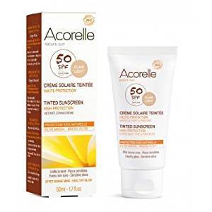 Crème pour le visage colorée avec SPF 50