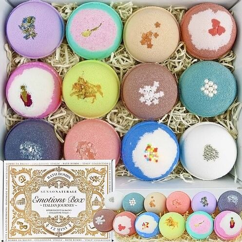 Coffret cadeau "Emotion Box" - 12 bombes de bain