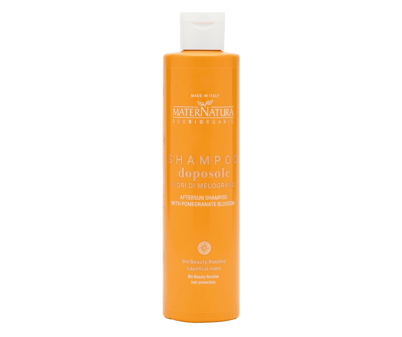 Shampooing réparateur de cheveux au soleil avec des fleurs de grenade