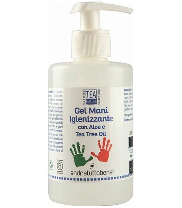 Gel Désinfectant pour les Mains avec de l'Aloès et d'Huile d'Arbre à Thé - 300 ml