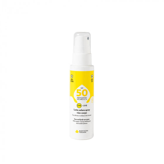 Lait solaire spray visage et corps SPF50