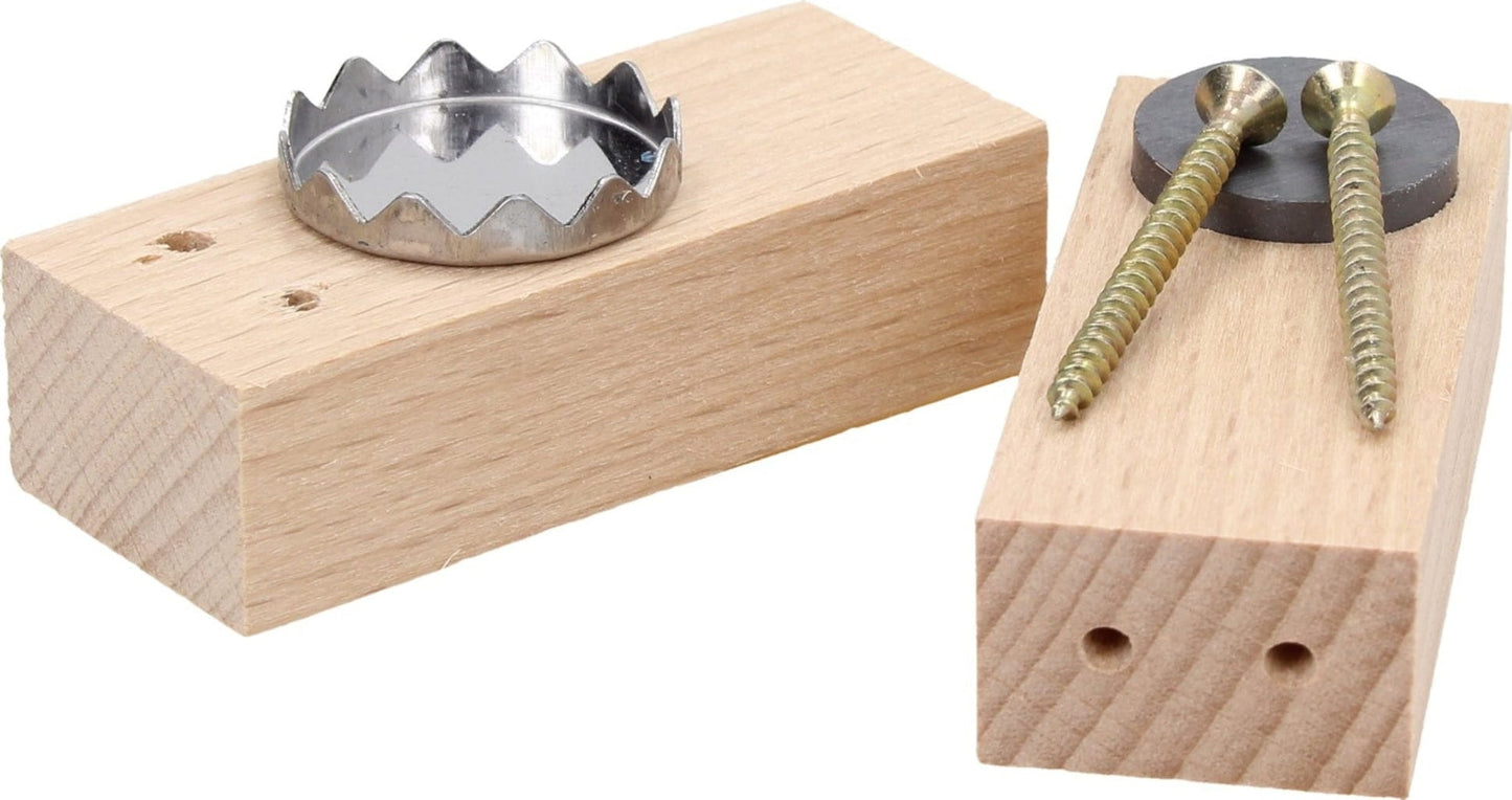 Portasapone Magnetico in Legno e Metallo