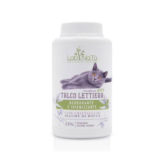 Talc anti-odeur naturelle pour litière du chat