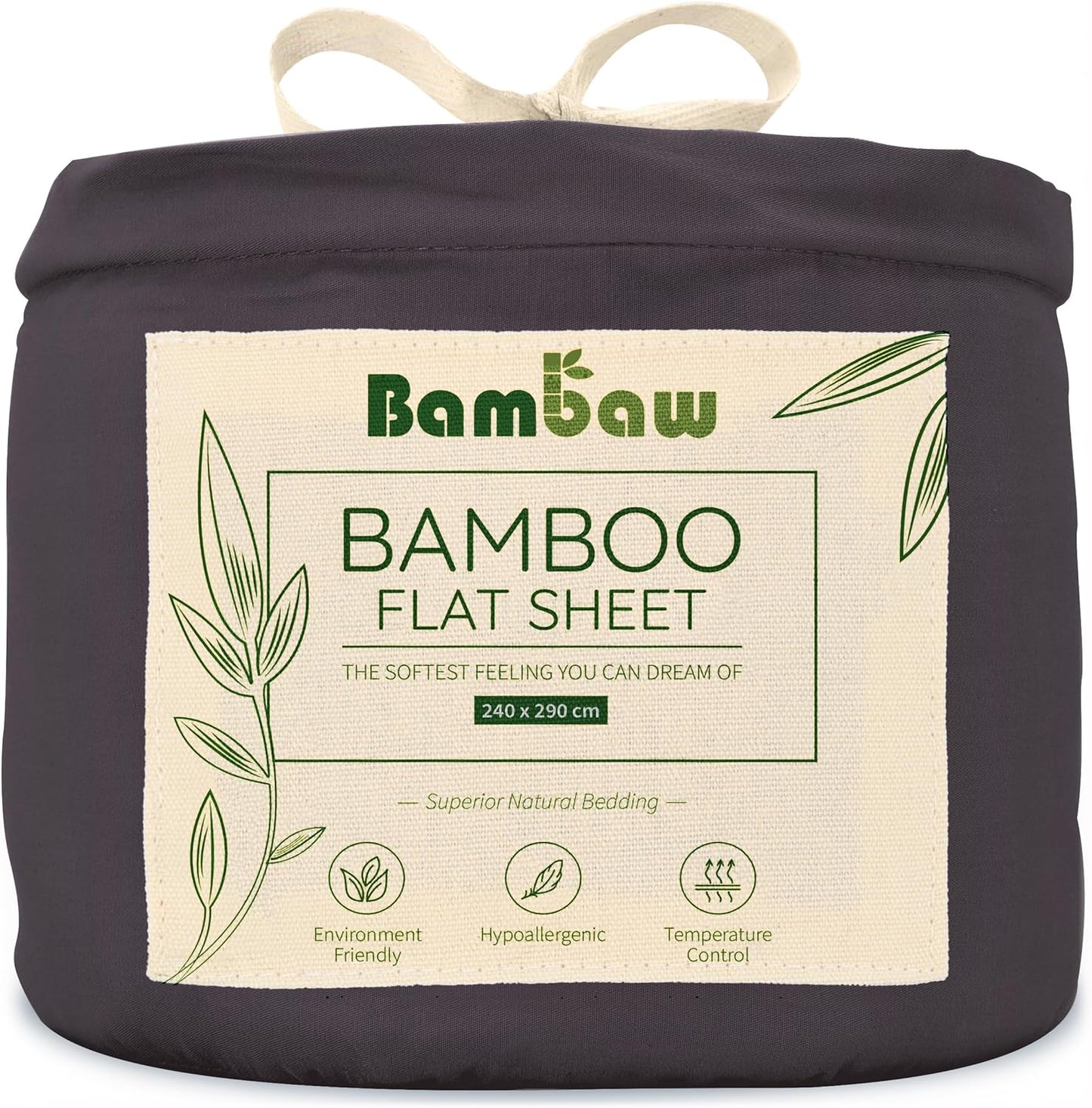 Drap de Dessus En Soie de Bambou - Charcoal