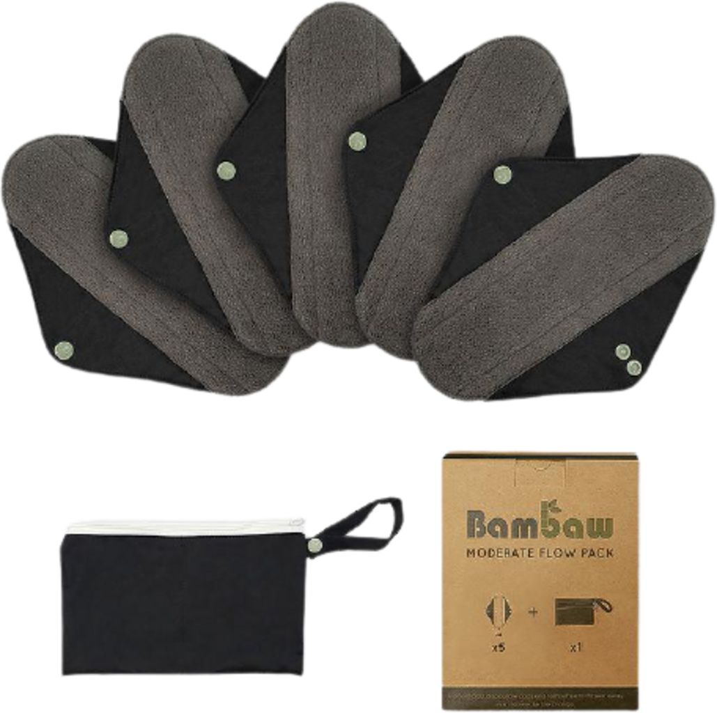 Set Assorbenti Lavabili Riutilizzabili (5 pz) - Flusso Medio