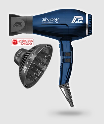 Sèche-cheveux professionnel PARLUX Alyon + diffuseur Magicsense Bleu