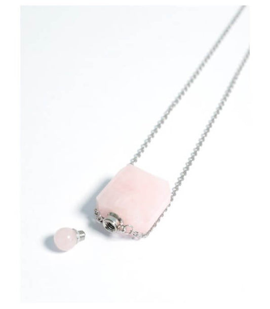 Collier d'aromathérapie - Quartz rose