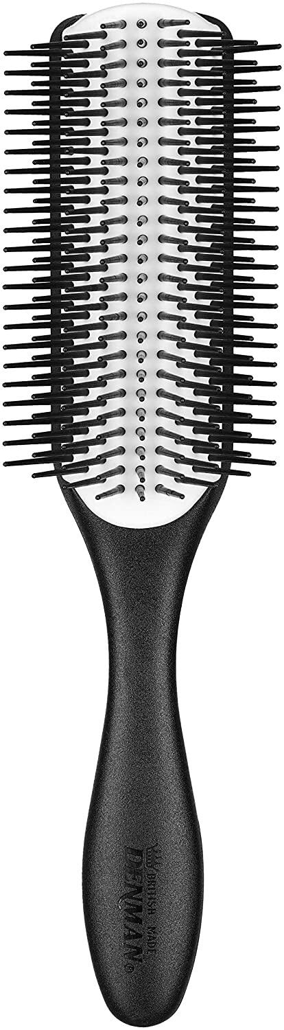 Brosse noire Denman D4 avec 9 rangées de dents