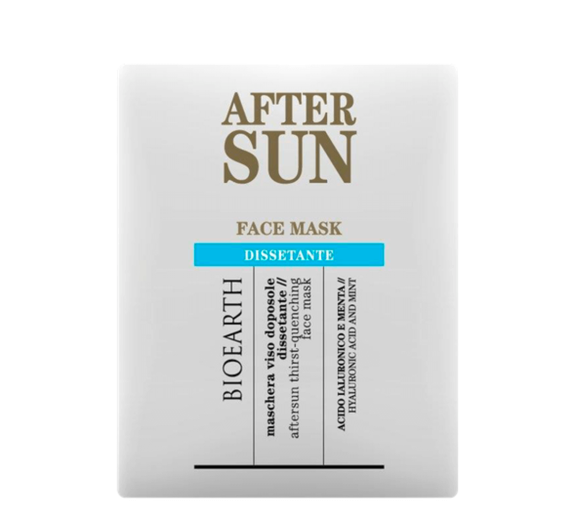 Masque visage désaltérant après le soleil