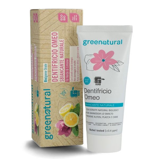 Dentifricio con estratti bio di the verde e limone