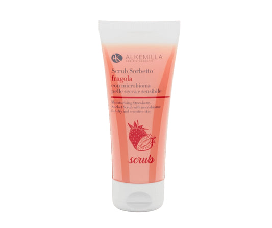 Scrub sorbetto alla fragola – Esfoliante viso per pelli sensibili