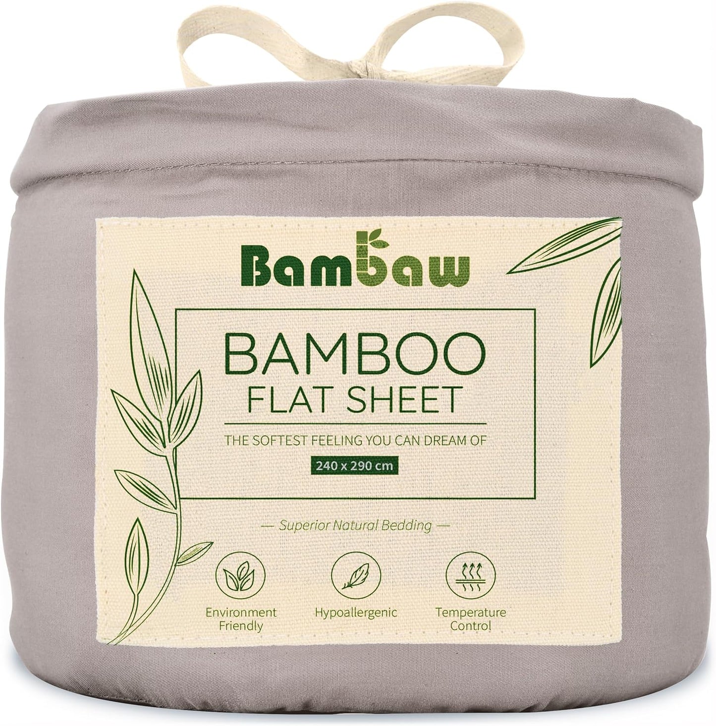 Drap de Dessus En Soie de Bambou - Gris