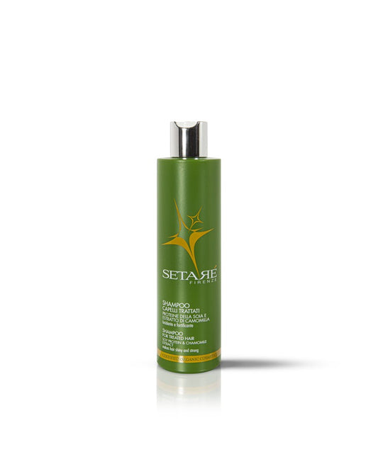 Shampooing pour cheveux traités avec des protéines de soja