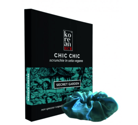 Chouchou en soie Vegan-Jardin Secret
