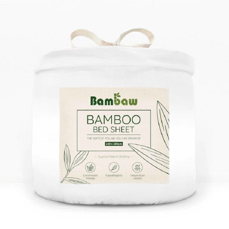 Couvre-matelas en bambou - Blanc