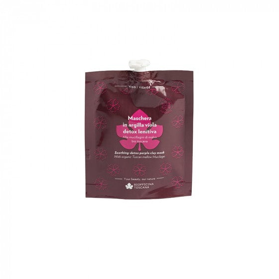 Masque Visage Detox Apaisant ecobio de l'Argile Pourpre