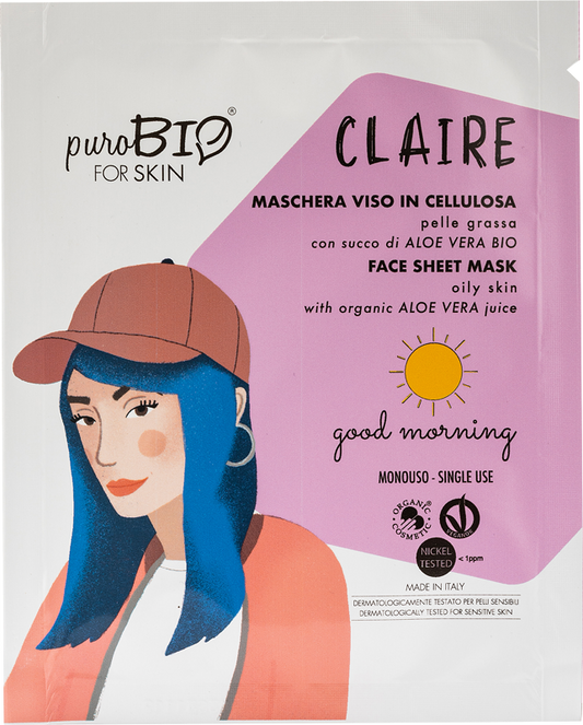 Masque pour le visage de la Cellulose pour la Peau Grasse - Bon Matin