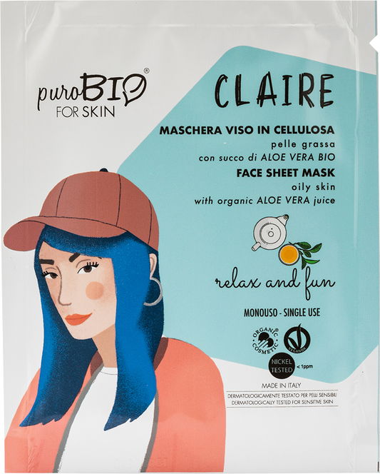 Masque pour le visage de la Cellulose pour la Peau Grasse - Détente et de Plaisir