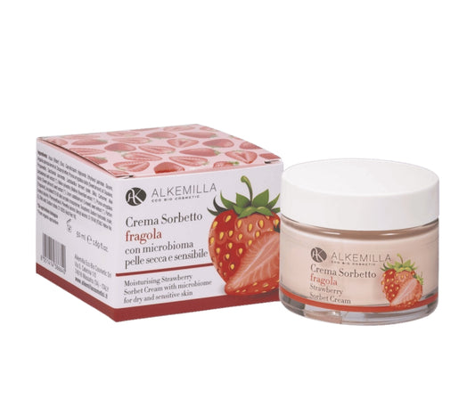Crema sorbetto alla fragola – Idratante e riequilibrante per pelli delicate