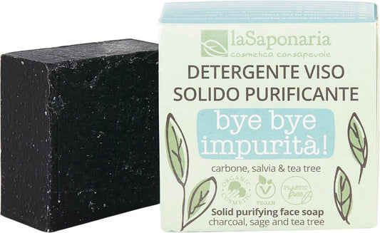 Bye Bye Nettoyant solide purifiant pour le visage aux impuretés