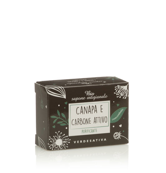 Savon au chanvre et au charbon