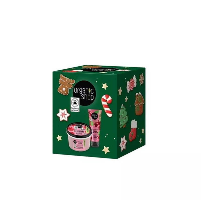 Christmas Box Verde - Scrub Viso Ciliegia e Scrub Corpo Lampone