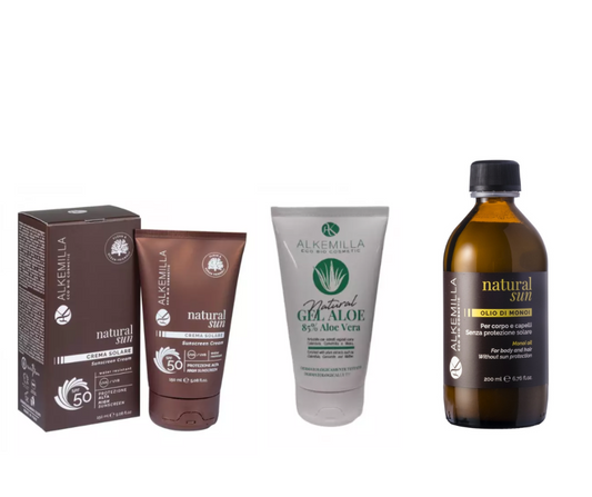 Set Regalo Alkemilla Alkemilla Solare 50 + Olio Monoi + Gel di Aloe