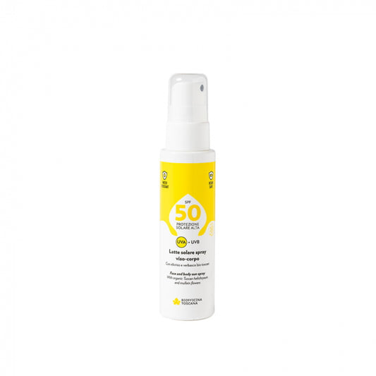 Lait solaire spray visage et corps SPF50