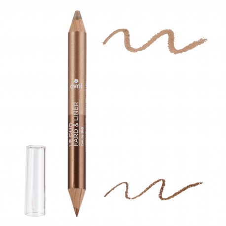 AVRIL - Duo Fard & Liner - Bronze Cuivré / Beige Doré - Certifié bio - Tenue Longue Durée